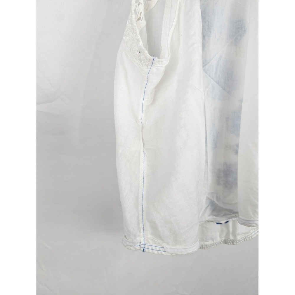 Abercrombie Fitch Y2K Floral Lace Fairy Embroidered Tank White Size S Boho Indie - Picture 7 of 9